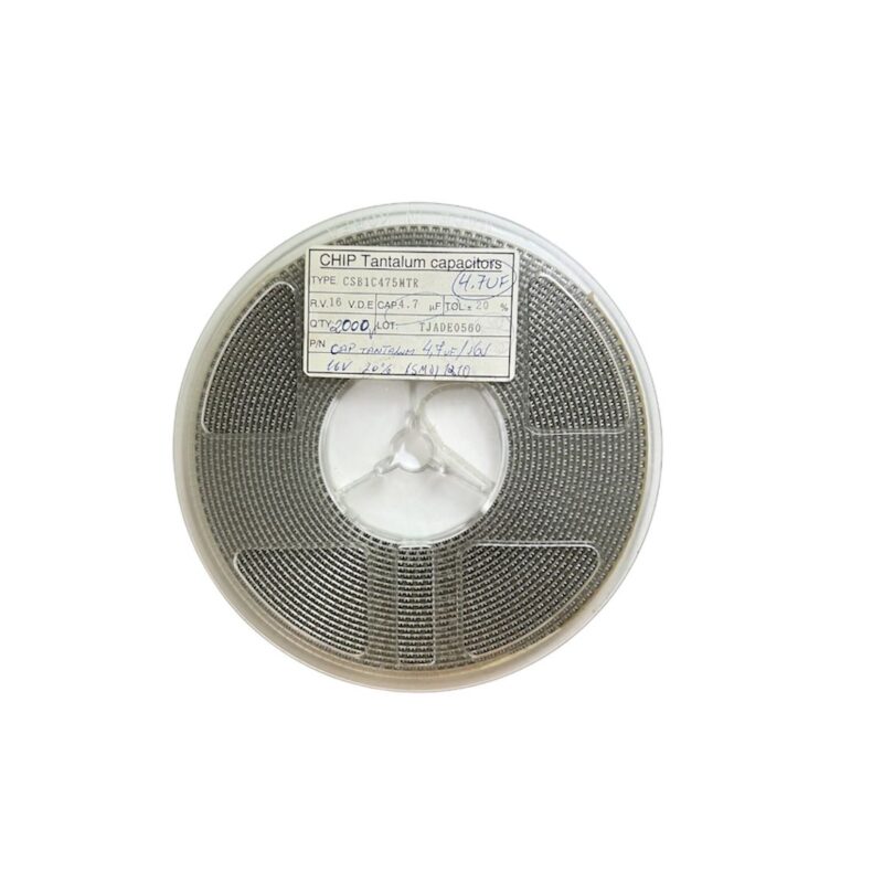CAPACITOR TANTALUM 4.7UF/16V 1210 (TJADE0560)